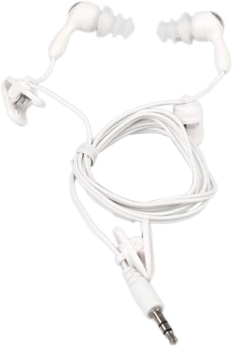 Eigell Waterproof 3.5Mm Stereo Earphone 3-Layer Earplugs Earbuds for Swimming, White image number 1