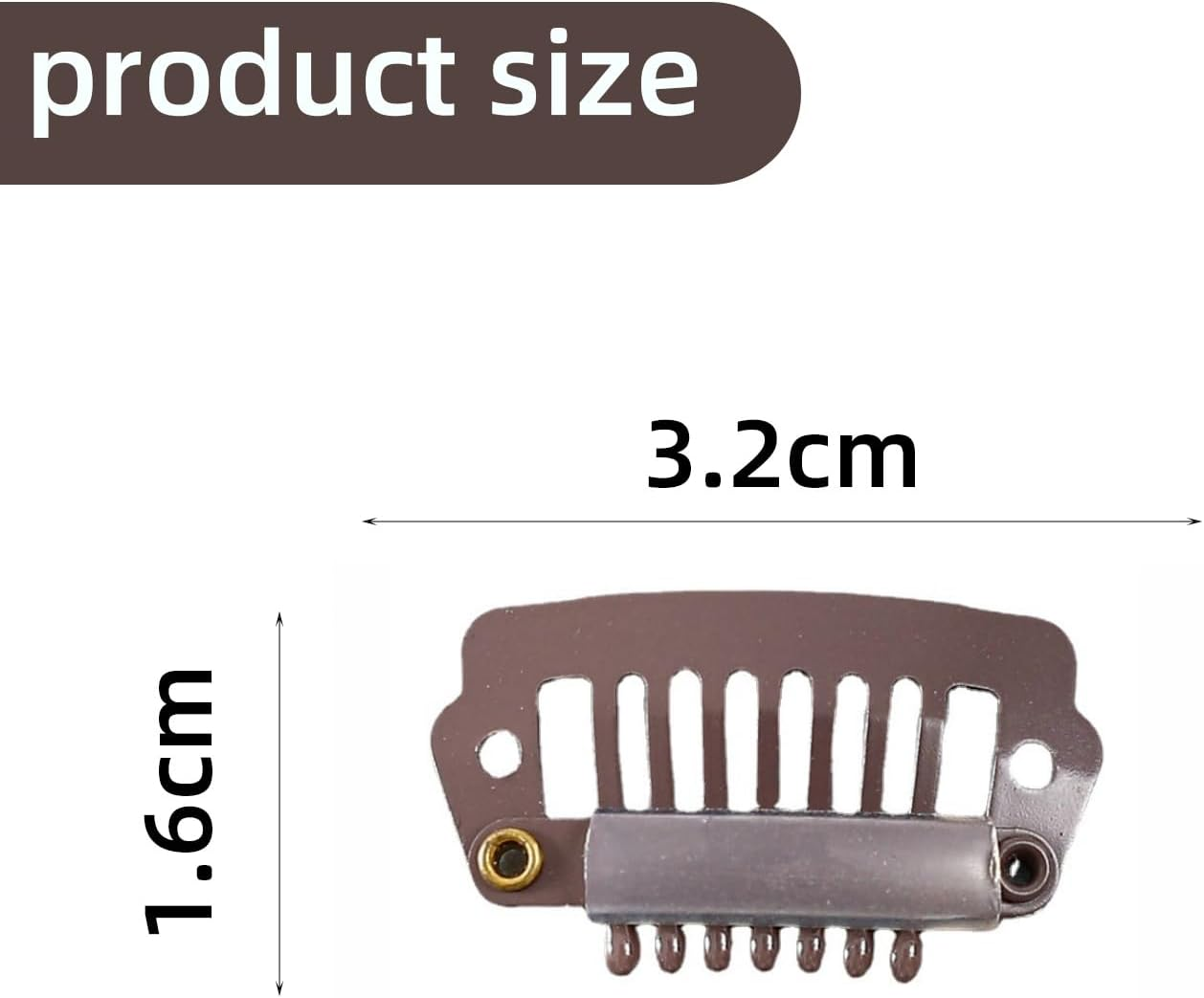 Suytvenxau Wig Clips, 50 PCS Hair Extension Clips Small Snap Clips for Wig (Dark Brown) - Versatile Small Hair Clips for Wigs and Hairpieces - Black  Light Brown image number 5