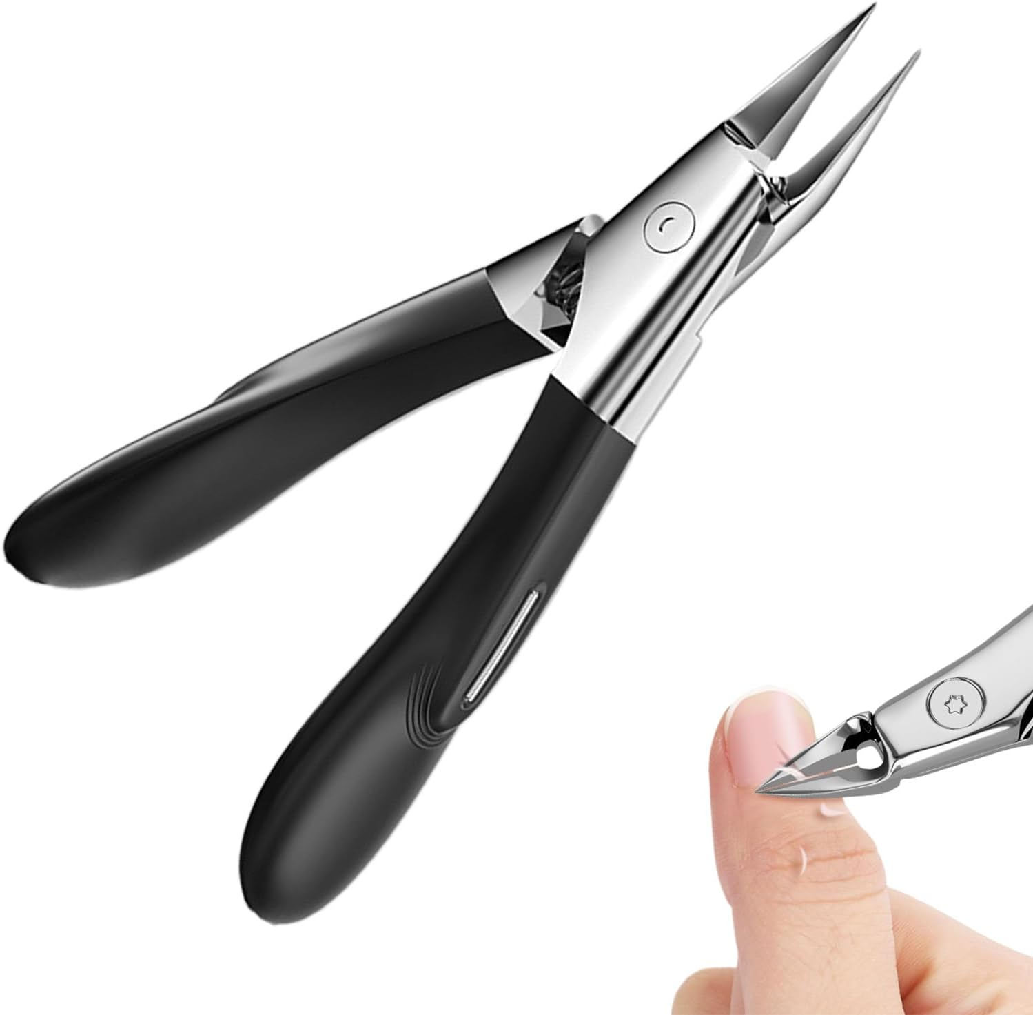 Jlobnyiun Ingrown Toenail Clippers | Trimmer for Thick Toenails, Ergonomic Precision Nail Clippers for Thick Ingrown Nails Elderly Children Men Home Salon Travel Manicure