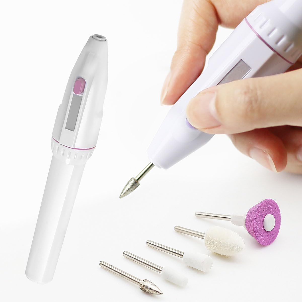 Electric Nail File Set, 5 in 1 Electric Manicure Pedicure Sanding Polishing Set, Nail Drill Set for Personal Fingers Toes, Nail Care image number 5