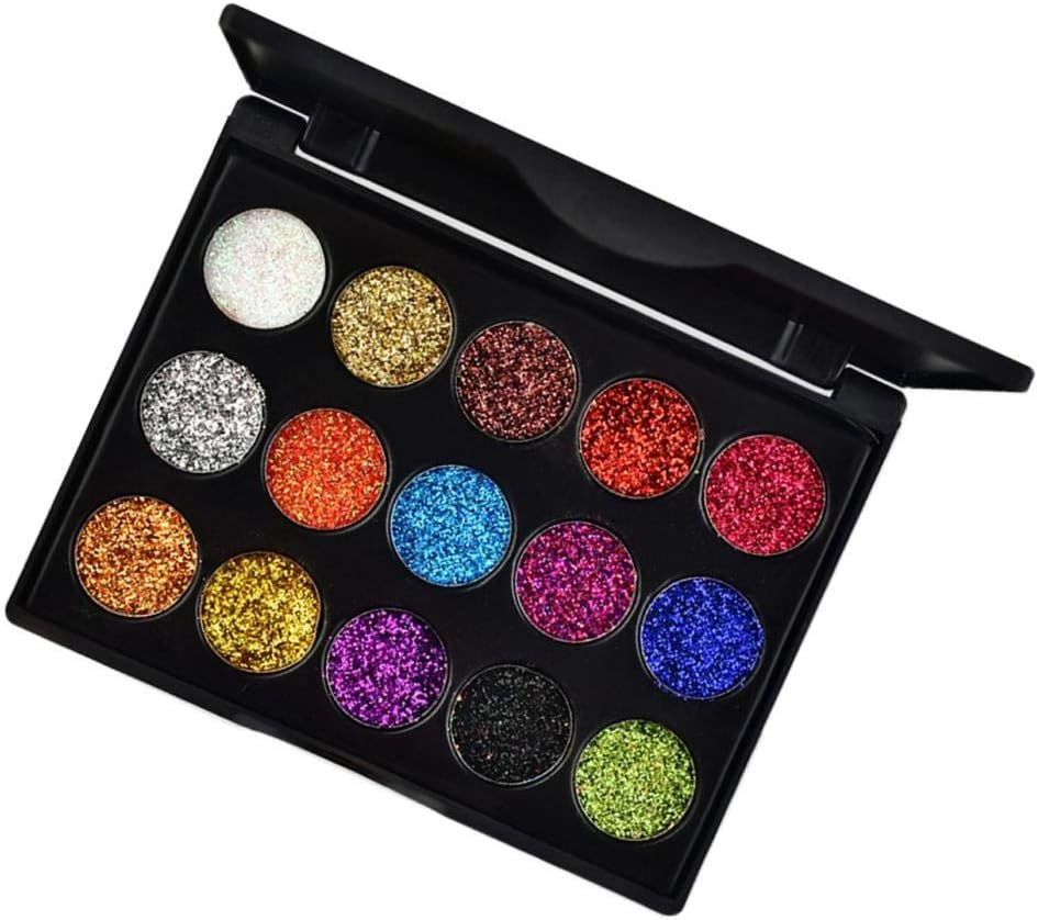 15 Color Glitter Eyeshadow Palette Mermaid Smudgeproof Eye Makeup Powder Set 02 Style 2 image number 6