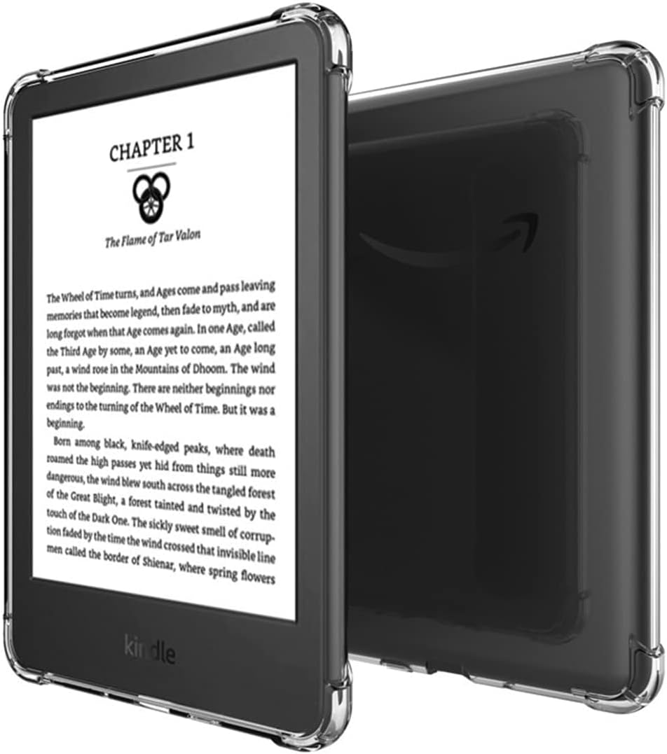 T Tersely Crystal Clear Case Cover for All-New Kindle 11Th Generation 2024/2022 Release, 6 Inch, Shockproof Thin Silicone Case (Transparent) image number 4