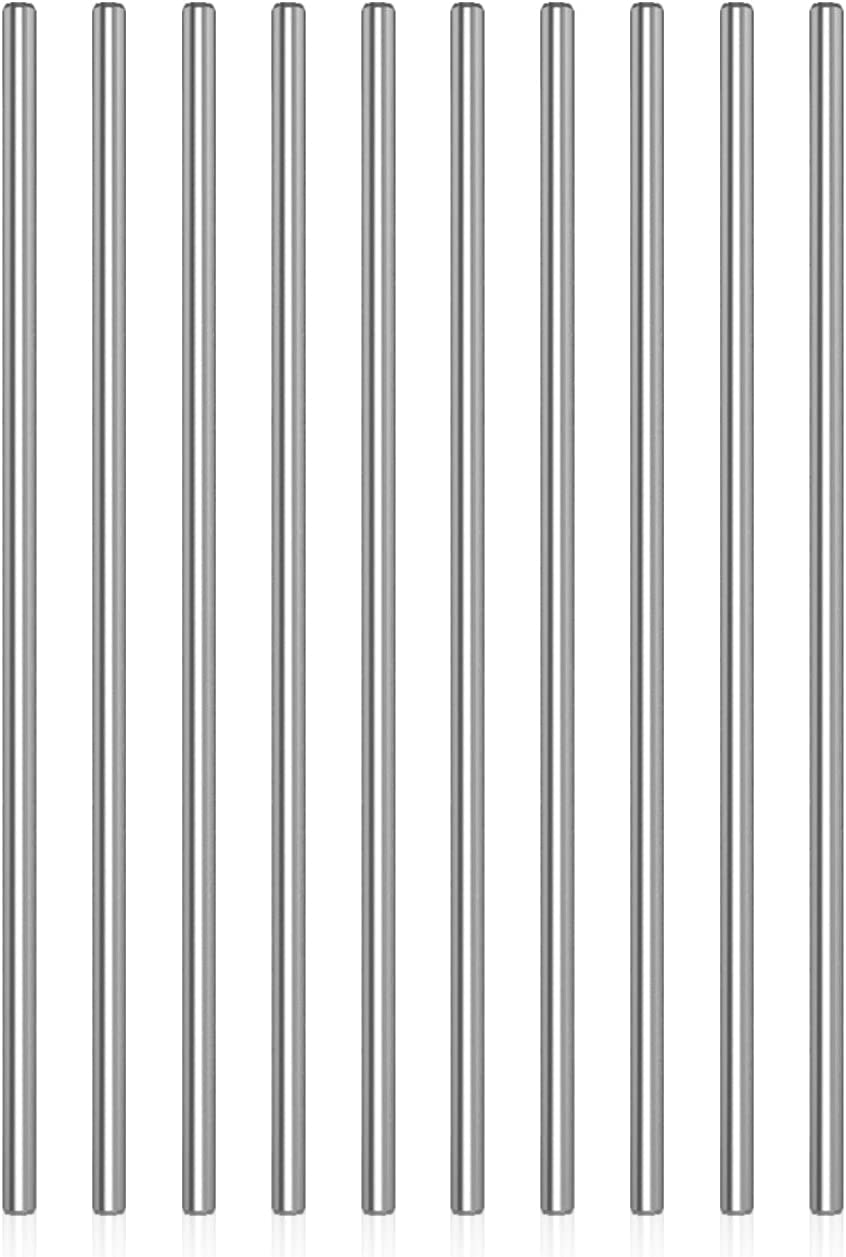 EKIND 10Pcs round Axles Shaft Rod/Straight Metal round Shaft Rod Bars for DIY Model Toy, RC Car, RC Helicopter Airplane (3Mm X 150Mm)