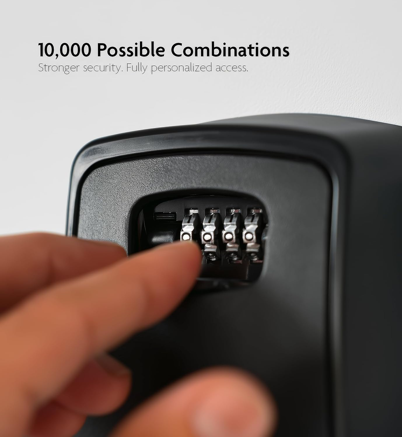 Iron Lock&reg; - XXL Key Lock Box Wall Mount for Keys 4 Digit Combination with Resettable Code with a B Switch Extra Large Lockbox Indoor Outdoor Waterproof Big Key Lock Box House Spare Keys Hide a Key - Grey image number 3