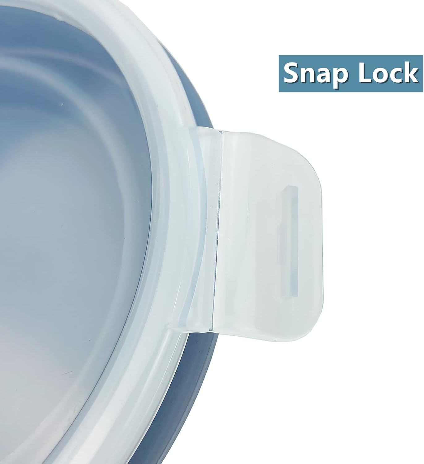 Lunbengo 3Piece Collapsible Bowl with Lids, Microwave Silicone Meal Prep Lunch Containers, Ideal Food Bowls for Snacks, Fruits, Oatmeal, Camping Travel, Round, Blue - Green image number 5