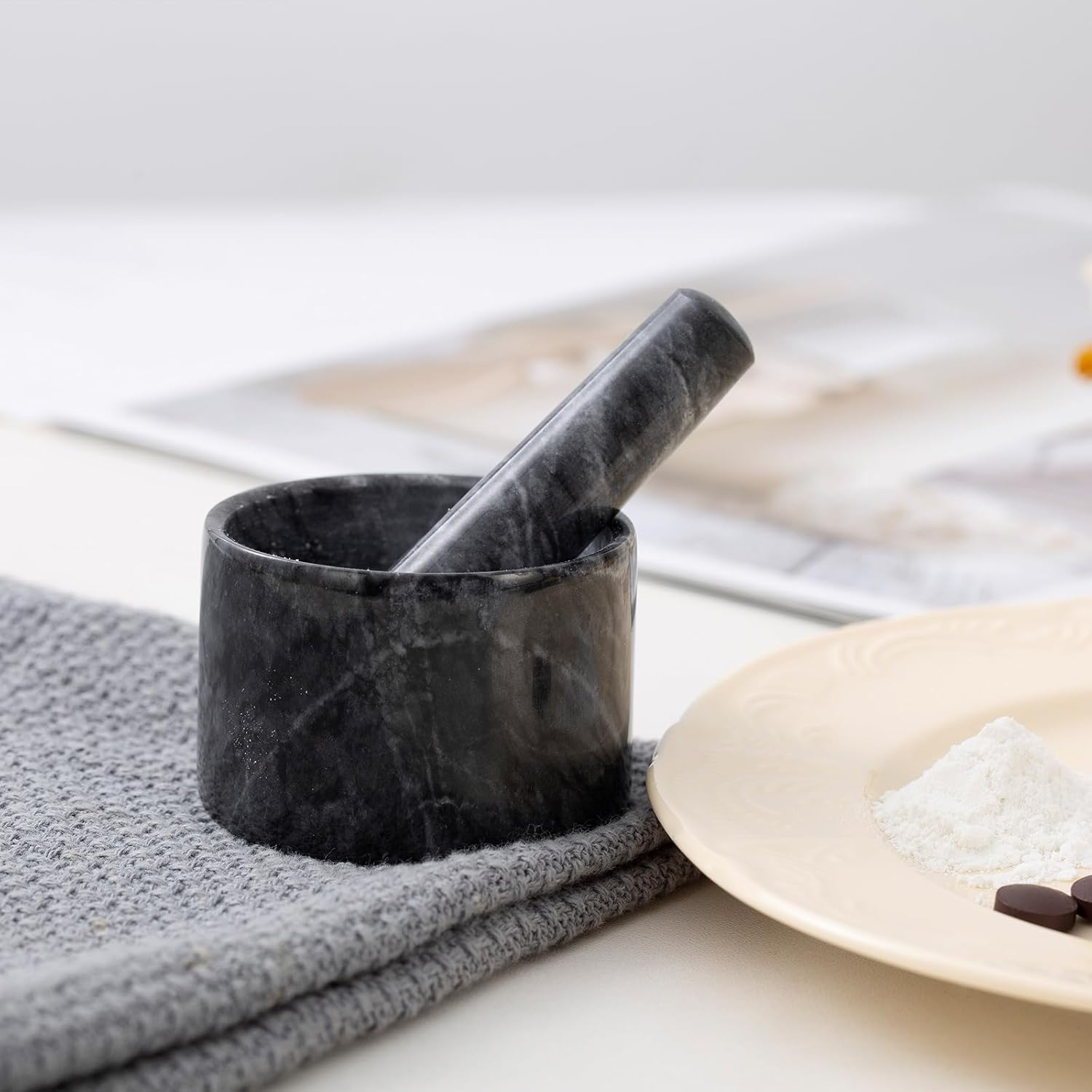 Pill Crusher, Mini Marble and Pestle Set, Pill Crusher Grinder Fine Powder, Arthritic Hands Pill Grinder image number 3