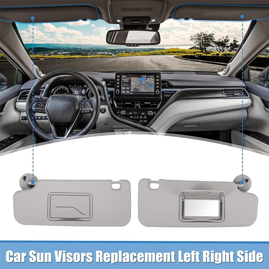 Sun Visor Sunvisor with Mirror Visor for Barina TM 11-18 95327509/95327507 Sun Visor Grey Easy Installation, Right - Left image number 2