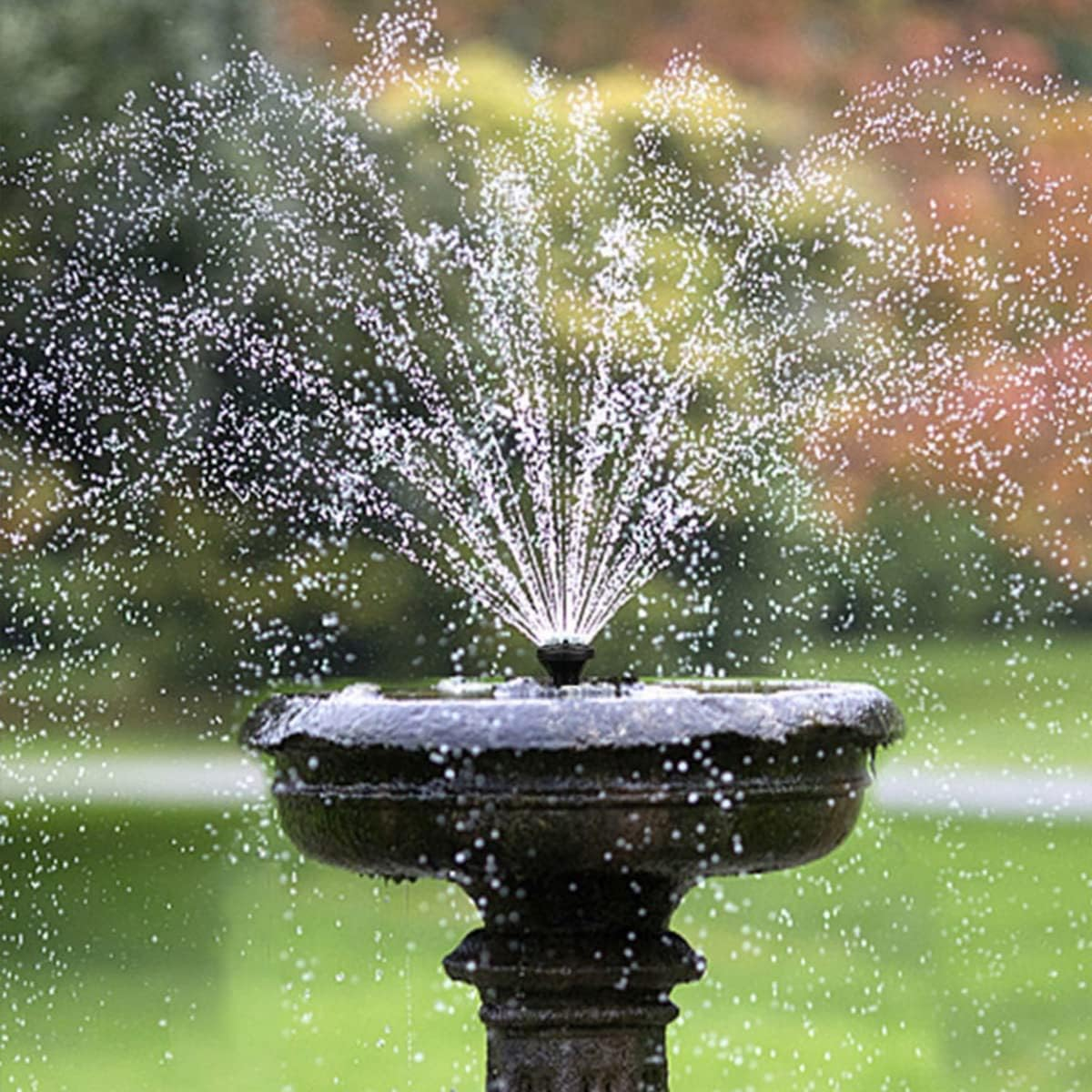 Guador 9Pcs Small Fountain Nozzle Kit,Water Fountain Nozzle Heads Fountain Head Set Fountain Pump Nozzle Set 3 Kinds of Nozzle Selection Water Fountain Spray Head Set Adjustable Pond Pump Nozzle Kit image number 4