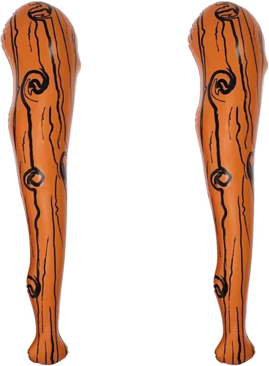 Kuskins 2 Pack Inflatable Caveman Clubs - 26Inch Stone Age Bats for Halloween, Cosplay & Costume Accessories - Adult Cave Man Props, Themed Party Decor, Inflatable Baseball Bat (Brown, S) image number 6