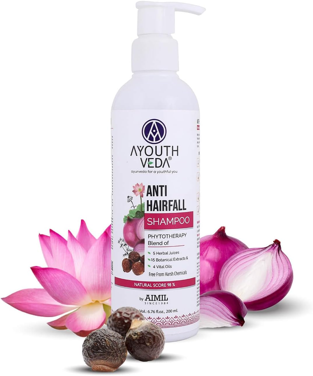 Ayouthveda Anti-Hairfall Shampoo | Salfate & Paraben Free | Prevents Dandruff & Itchi Scalp | Cleanse, Conditions & Purifies Hair & Scalp | Improve Hair Density & Texture (Pack of 5-200Ml Each) image number 5