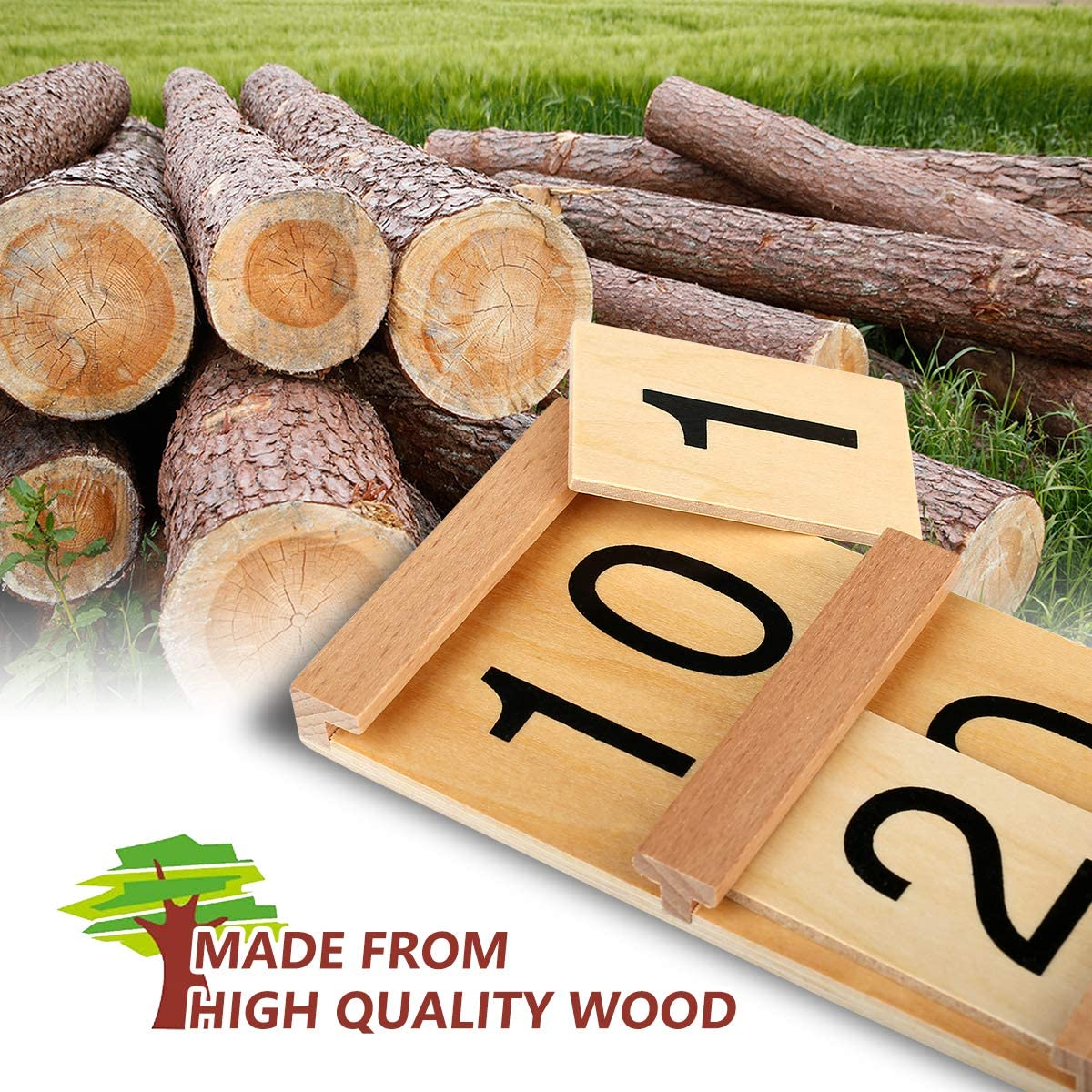 Montessori Mahematic Material Teens and Tens Board Kids Counting Number Math Learning Toy image number 5