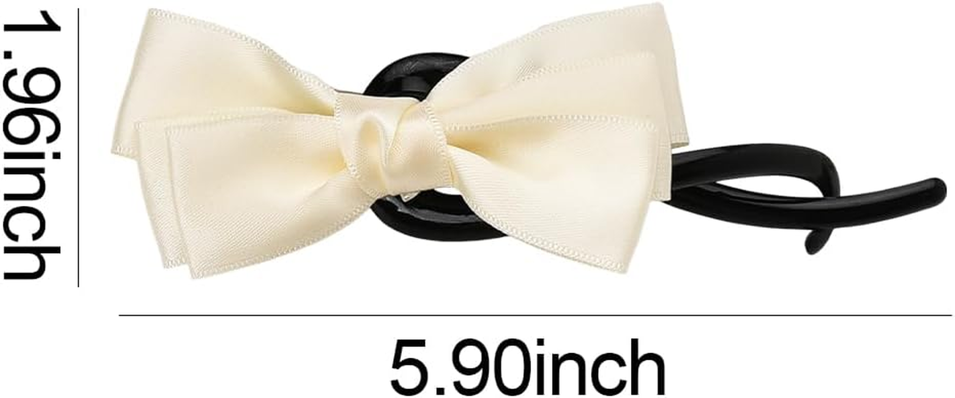 French Twist N Clip Bow Hair Clips for Women Nonslip Bowknot Twist Hair Barrettes Banana Clips Hairpins French Bow Hair Accessories Jaw Claw Clips for Girls 2PCS image number 2