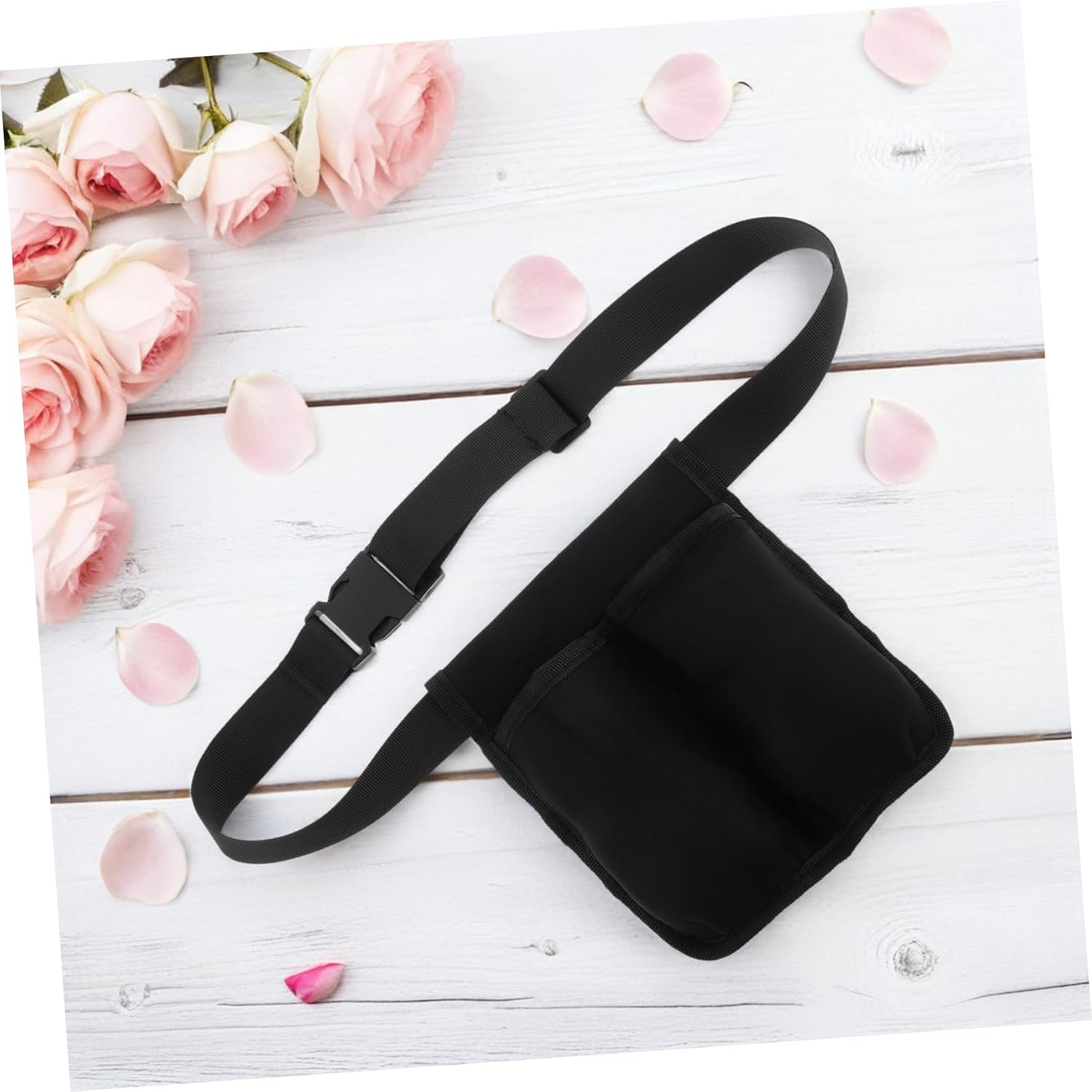 OFFIGAM Essential Oil Holder Organizer Adjustable Belt Dual Pocket Massage Oil Pouch Waist Bag for Therapists Home Use image number 3