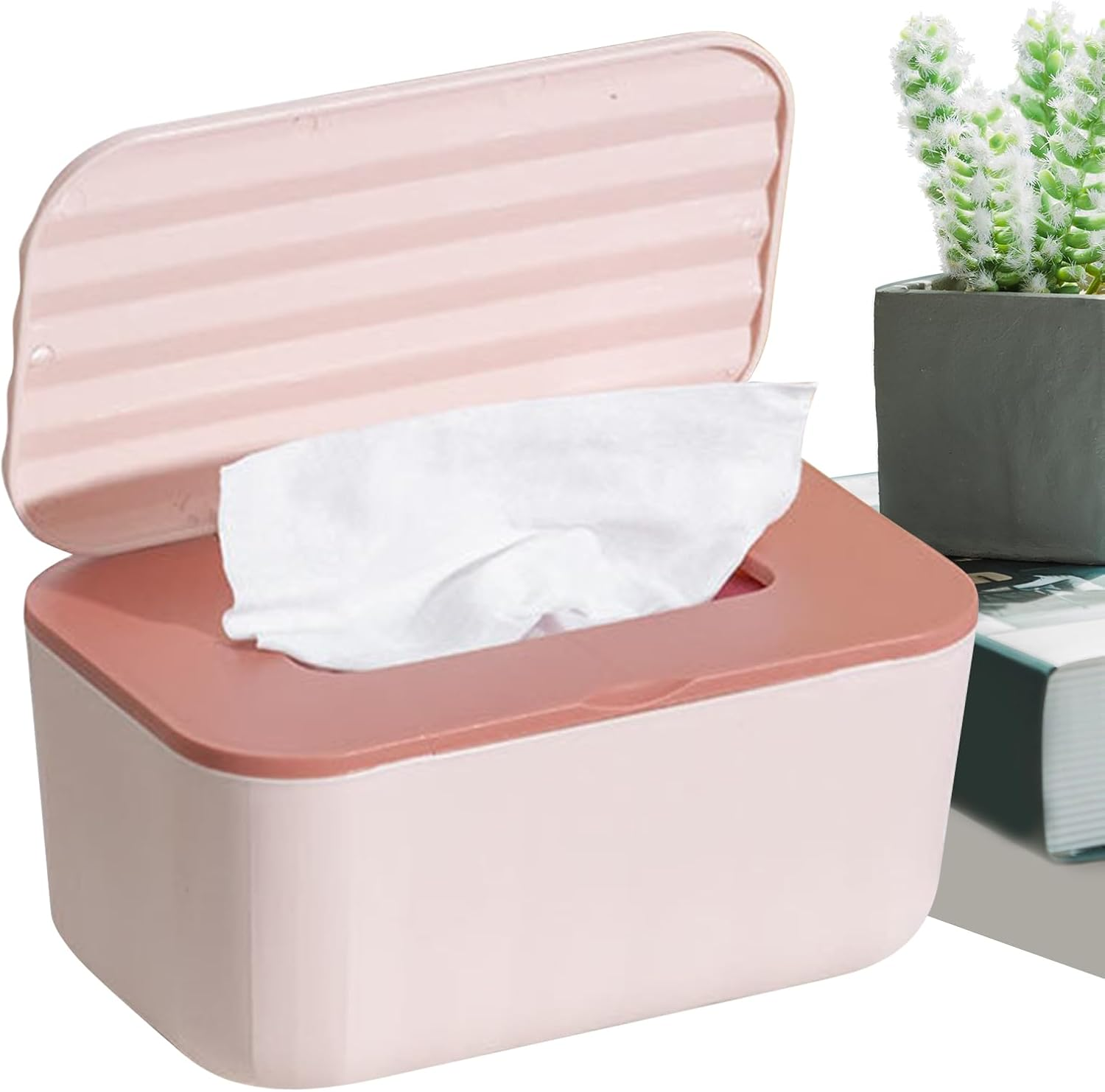 Baby Wipe Container - Tissue Refillable Case for Desk | Sealable Multifunctional Dustproof Wipes Dispenser for Nursery Car Makeup Kitchen Toilet Diaper Travel Bathroom Table