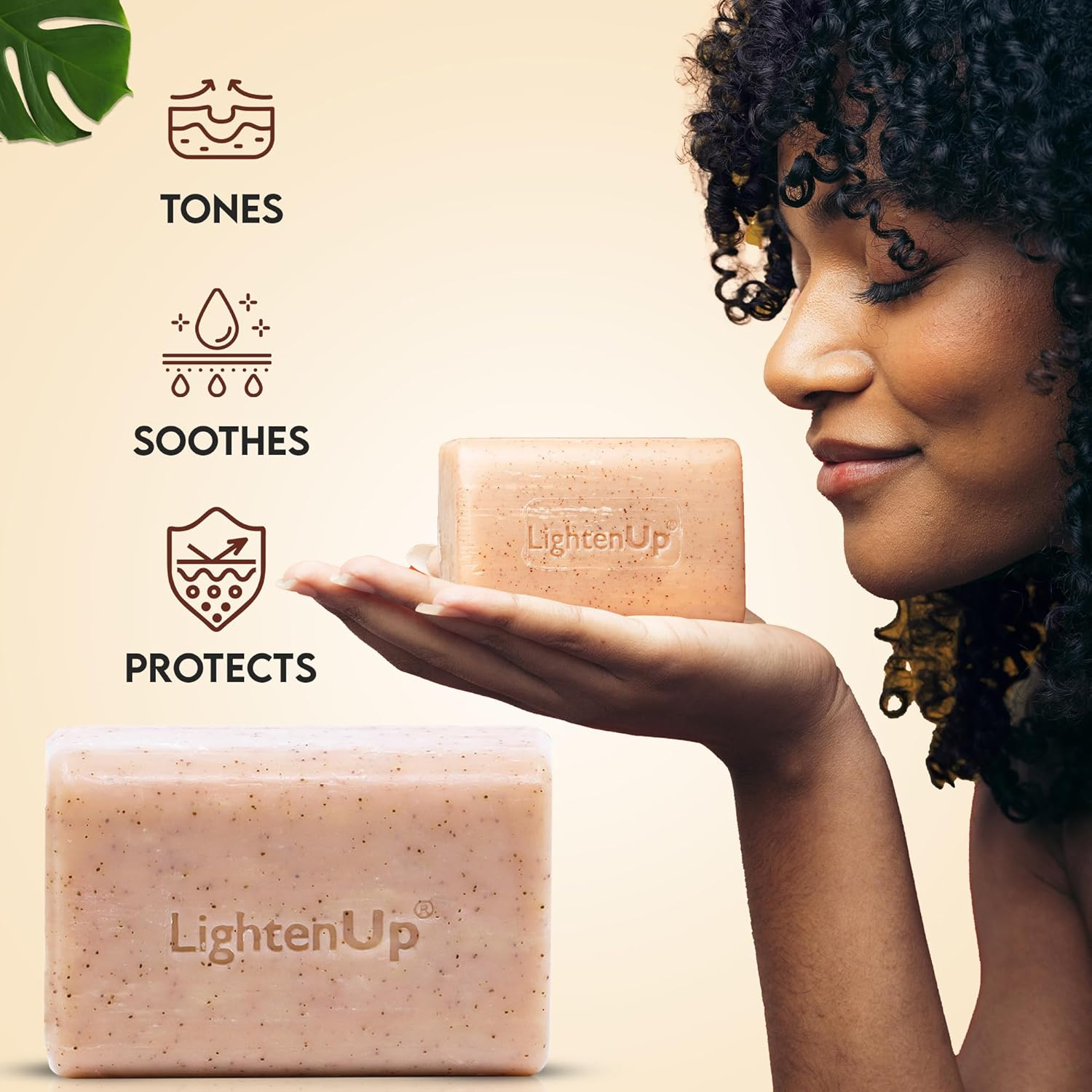 Lightenup, Exfoliating Soap - 200G / 7Fl Oz - Skin Brightening Soap, Cleansing Bar, Formulated to Fade Spots, with Apricot, Glycerin, Coconut Oil image number 4