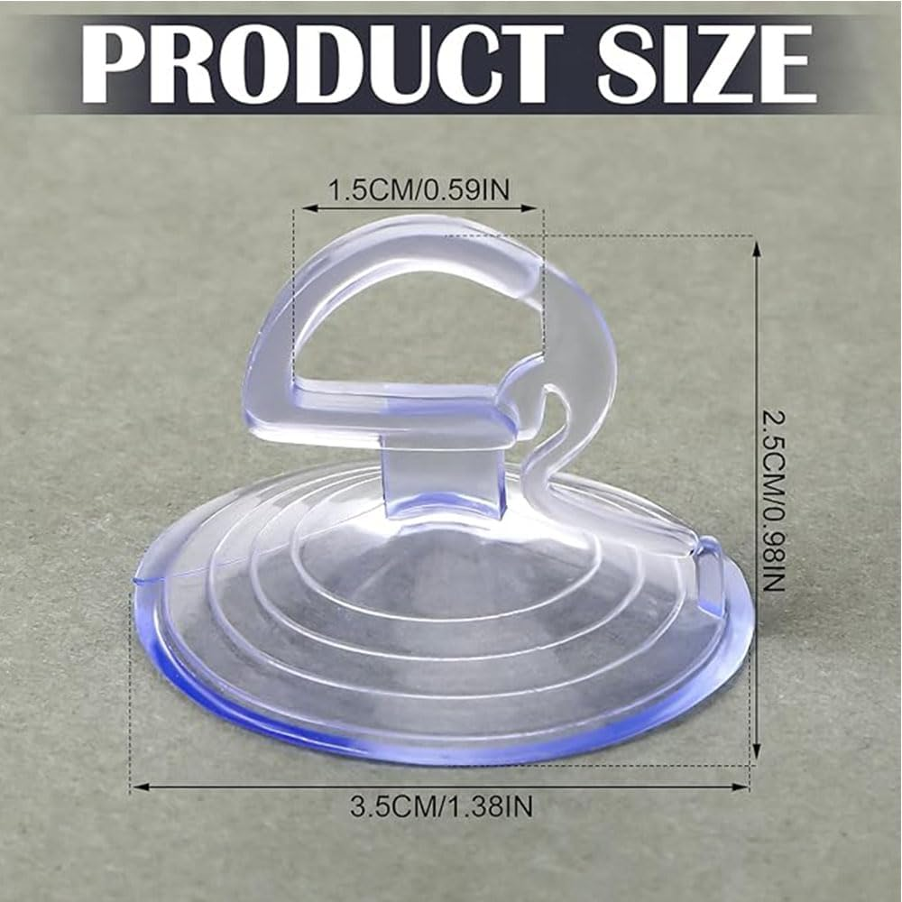 20 PCS Car Glass Windshield Sunshade Suction Cups Small PVC Sucker Car Window Suction Cup for Automotive Visor (Transparent) image number 4