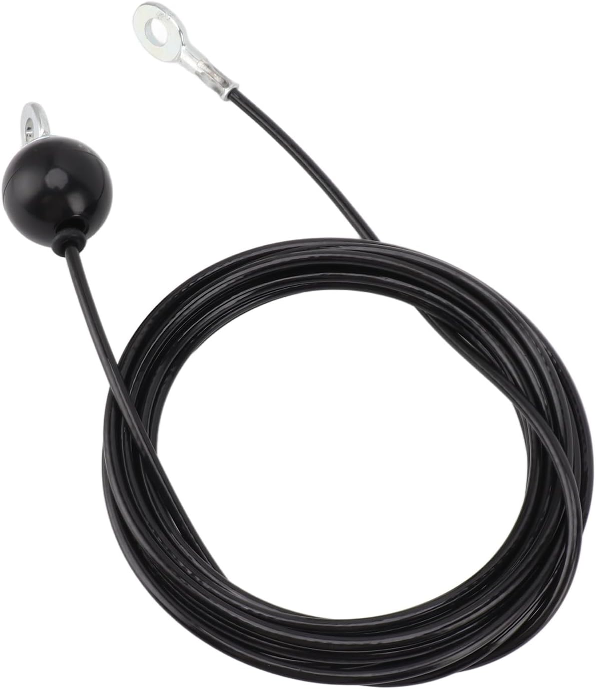 Fitness Pulley Cable, Withstand High Tension Home Gym Replacement Cable Adjustable Length Exercise Muscles Thick Black Steel Wire Rope for Studios (5M / 16.4Ft) image number 1