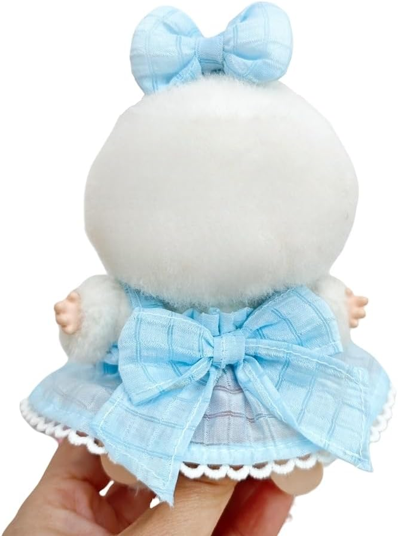 Doll Clothes Compatible with 15Cm & 17Cm Labubu Fashion Doll Outfit Set 2 Pieces Suitable for La Bubu Accessories, Dress up Skirt for Labubu Doll (Pink)