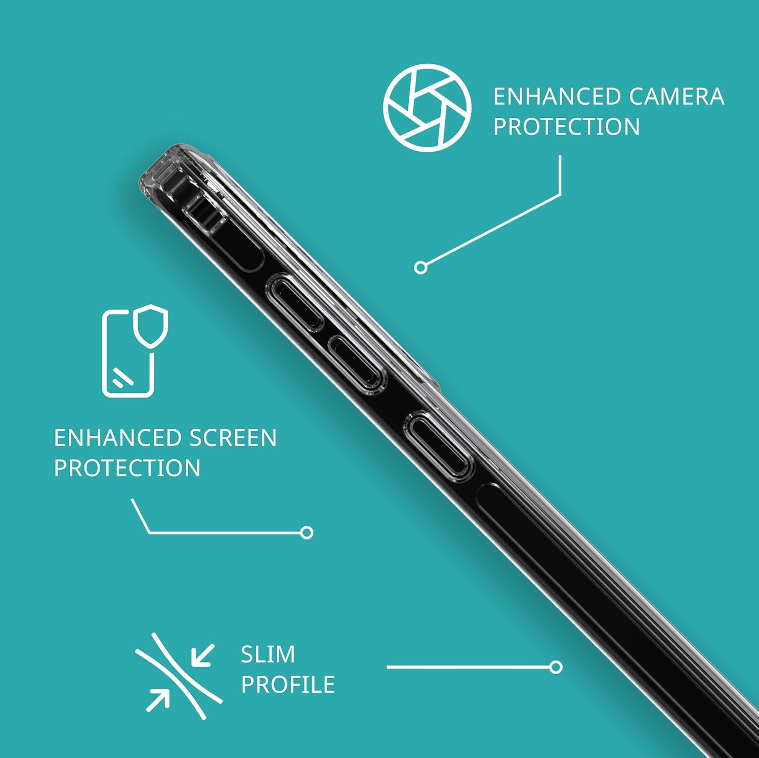 Tech21 Evo Clear Case Samsung S24 Scratch-Resistant Shockproof Mobile Phone Case Cover -Clear image number 6