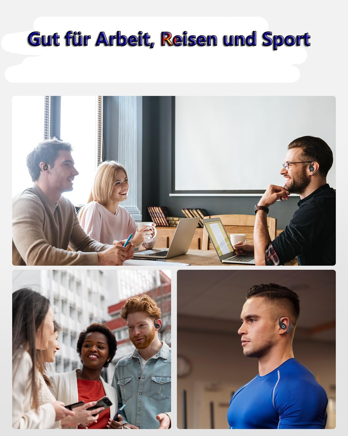 AI Translator Headphones, Real Time Translation Earbuds, Bluetooth Translation Headphones, 134 Voice Translator with Real Time Translation for Travel Learning image number 2