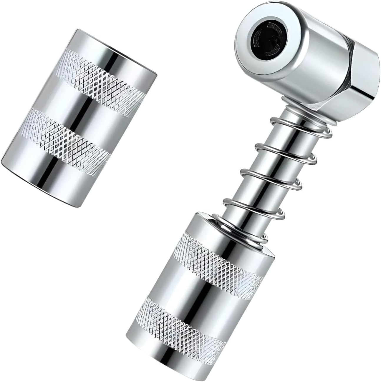 Grease Nozzle Grease, 90 Degree Grease Gun Coupler with Sleeve, Durable 3 Jaw Angle Grease Gun Accessory for Auto, Farm, and Truck image number 6