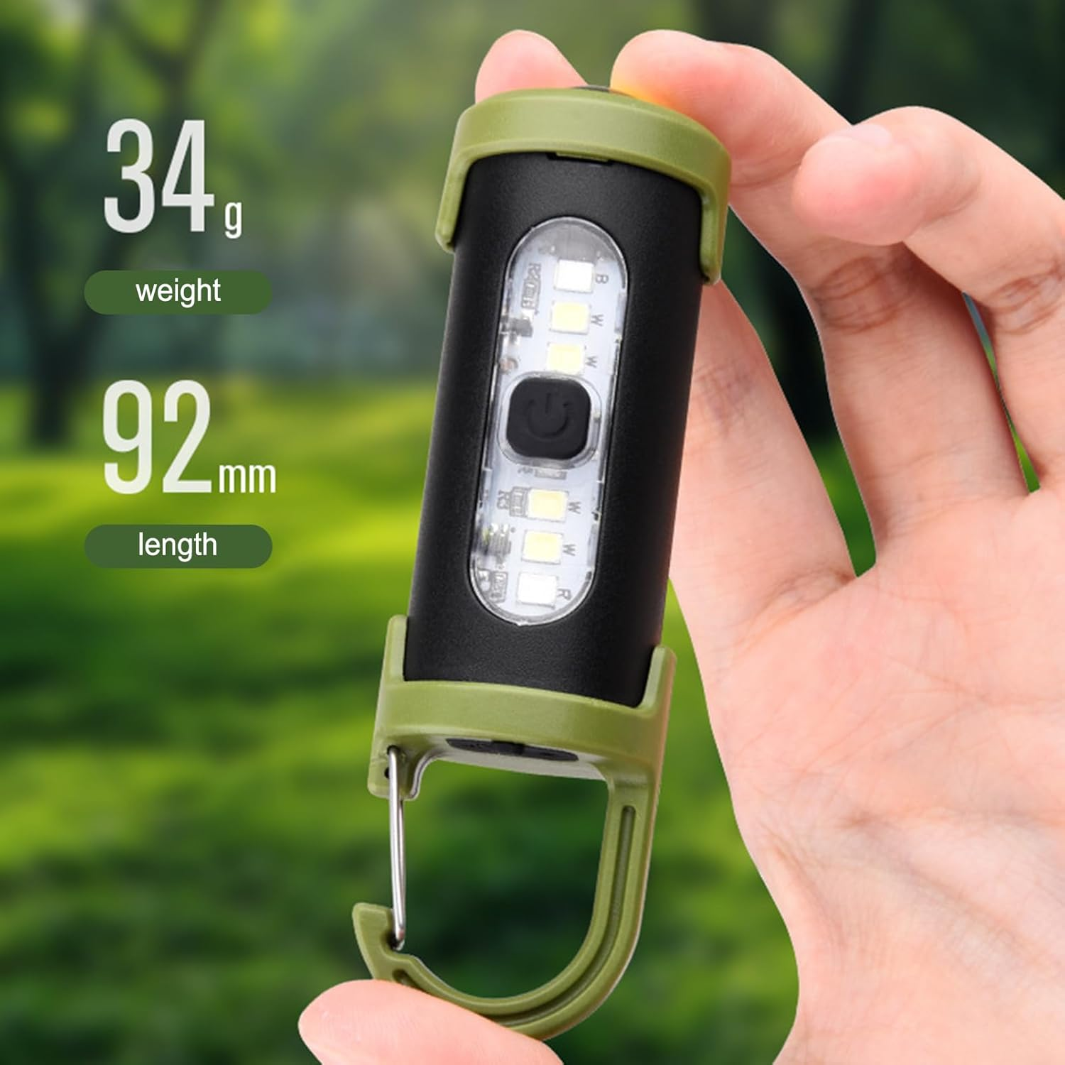 Keychain Flashlight,Portable Keychain Work Light | Bright Waterproof Flashlight Torch with 4-Mode Lighting for Work Camping Walking Pocket Purse Family Friends image number 6