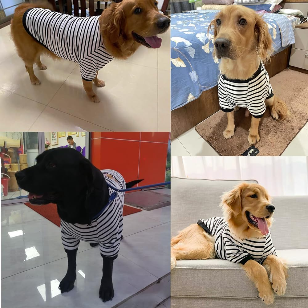 Generic Dog Sweater, Striped, Winter, Polyester, White, 3XL image number 3