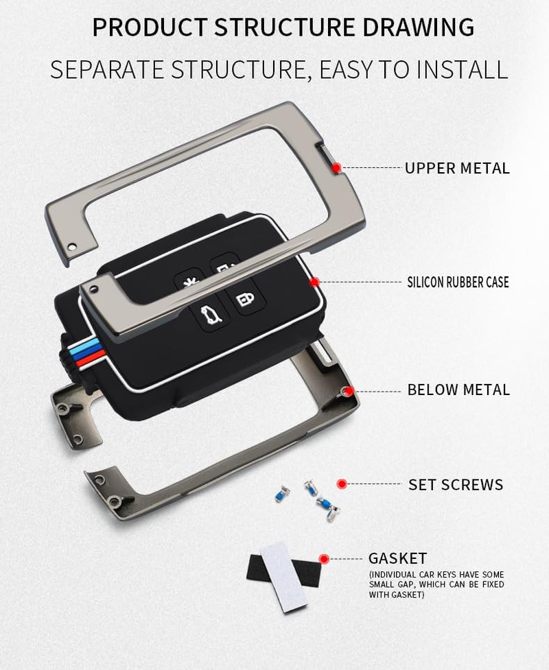 Ontto Zinc Alloy Car Key Fob Cover Case Fit for Renault Captur Megane Espace Clio Zoe Koleos Scenic 4 Arkana Dacia Sandero Keyring Key Shell Holder Bag Keychain Protective Accessories Black A image number 5