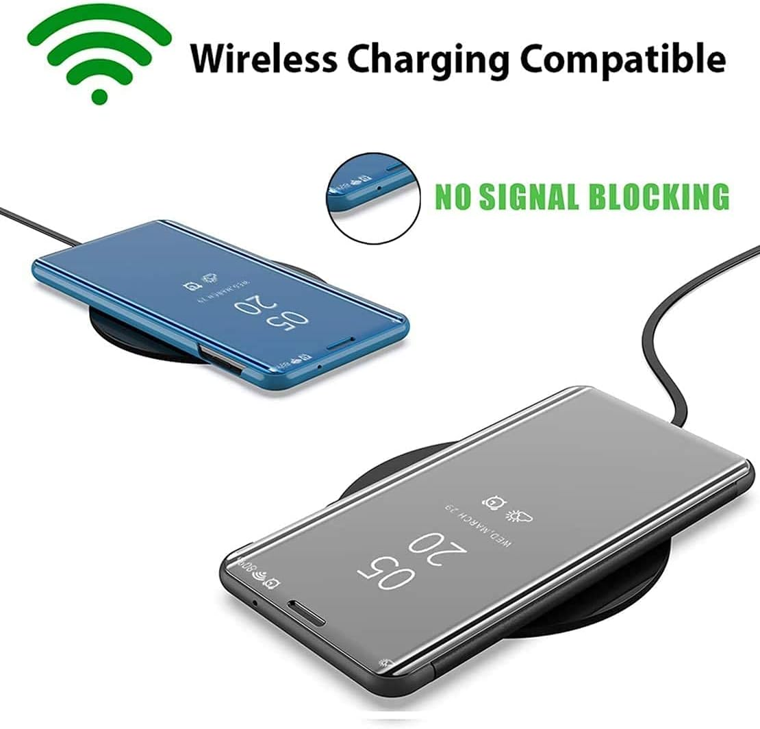 QIWEIQING Case Compatible with Samsung Galaxy A36 Case, Mobile Phone Case Mirror Makeup Flip Mobile Phone Case PC Stand Mirror Protective Case for Samsung Galaxy A36 Mirror Silver QH image number 2