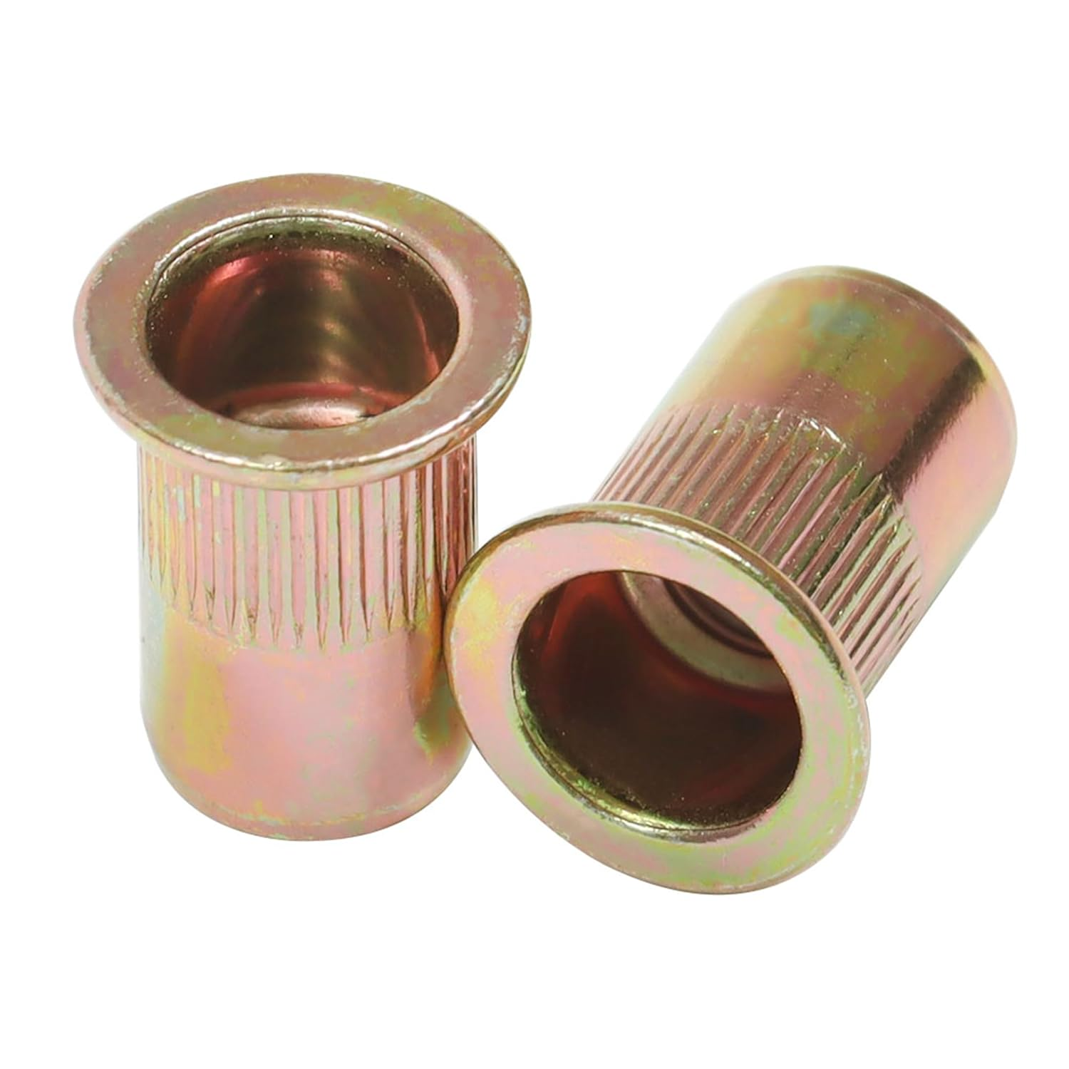 Labwork 50Pcs M8 Rivet Nuts Blind Nut Nutserts Rivnut Zinc Plated Steel image number 3