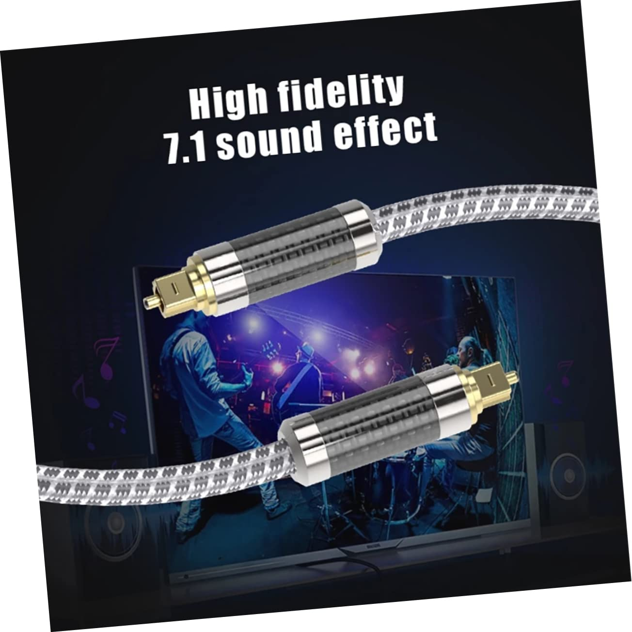 BRIGHTFUFU Optical Audio Cable Audio Connecting Cord for Home Theater Game Console Speaker System image number 6