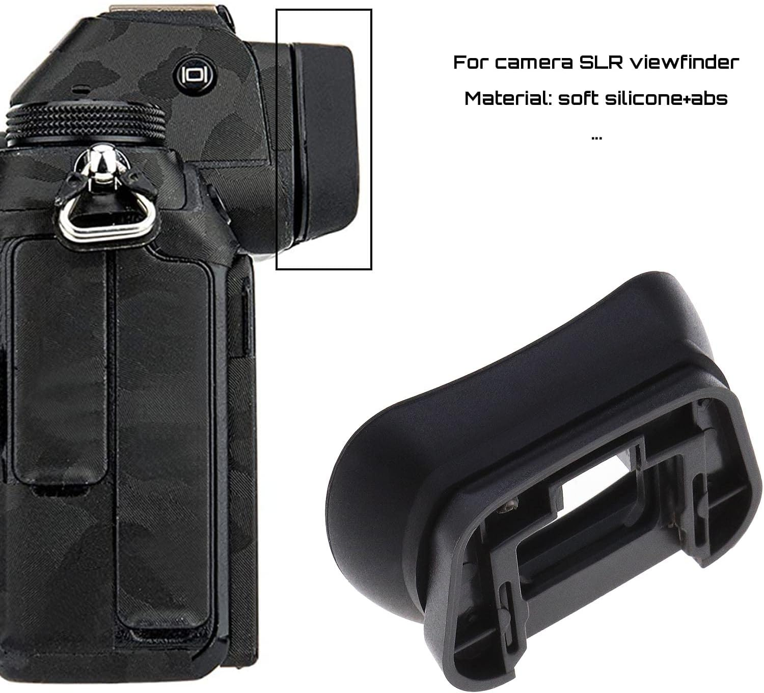 Ecsing 2PCS DK-29 Camera Eyecup Eyepiece Replacement Silicone Camera Viewfinder Protector Compatible with Nikon Z5 Z6 Z6II Z7 Z7II Black image number 3