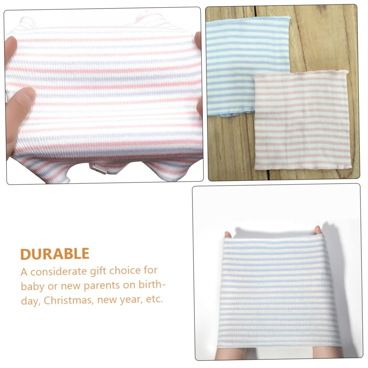 3Pcs Cotton Baby Belly Band Newborn Elastic Belly Wrap Infant Cover Baby Navel Protector High Elastic Design Breathable Fabric Comfortable Touch image number 2