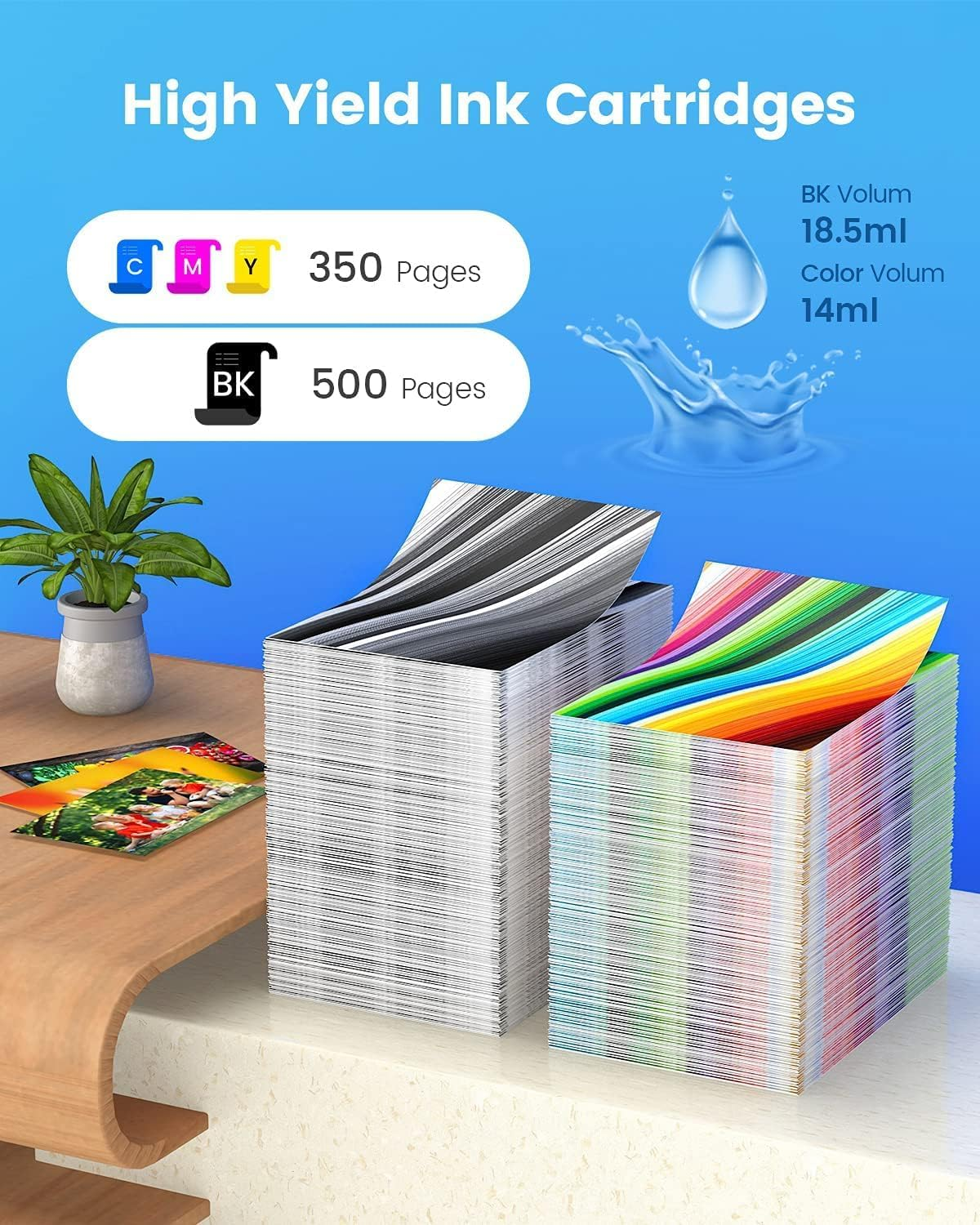 604XL Ink Cartridges Compatible with Epson Workforce Wf-2910,Wf-2930,Wf-2950(1Black+1Magenta+1Cyan+1Yellow)