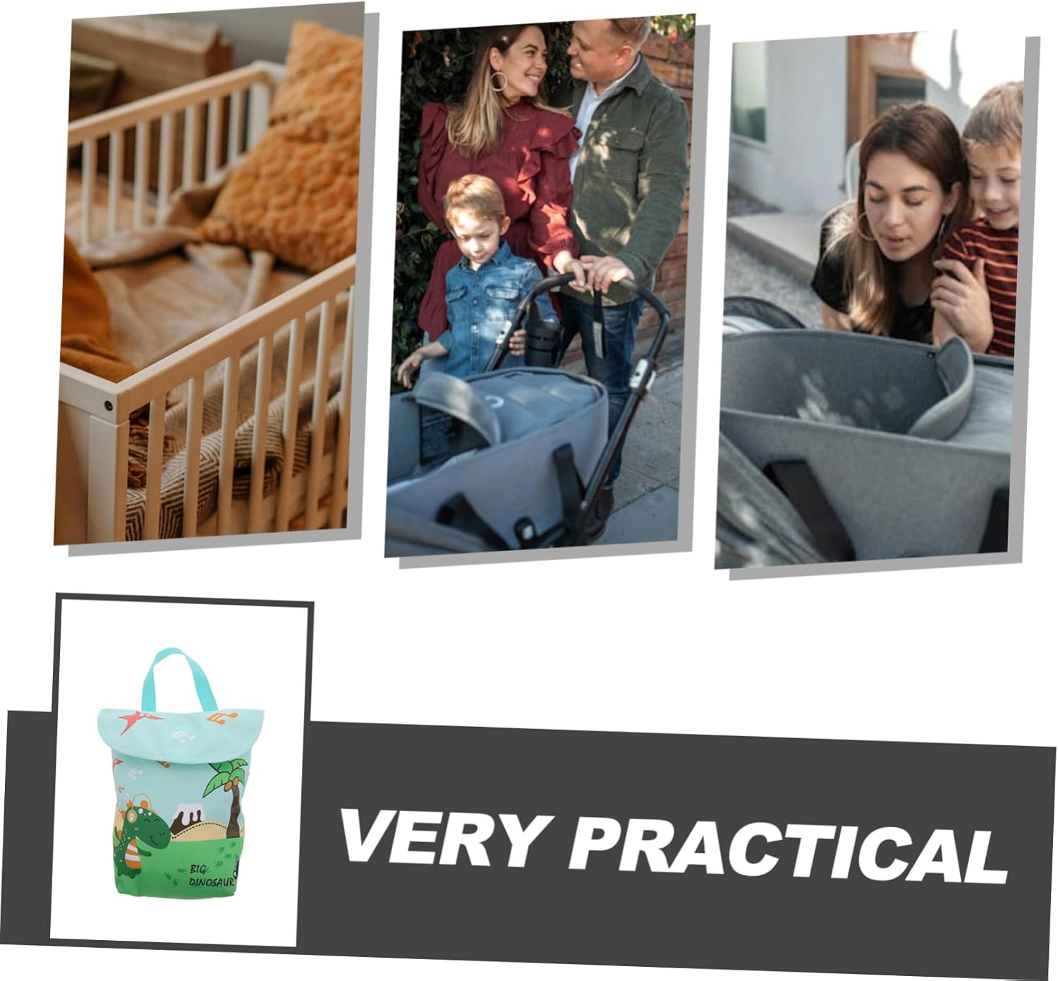 Portable Diaper Bag Wet Dry Separation Hanging Toiletry Bag for Mom Leakproof Travel Organizer image number 1