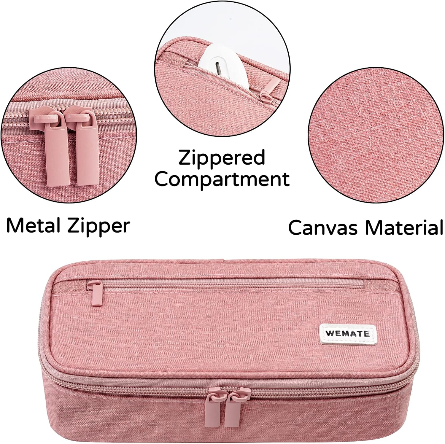 WEMATE Pencil Case Pencil Case 5 Compartments Large Capacity Pencil Case Large Pencil image number 4