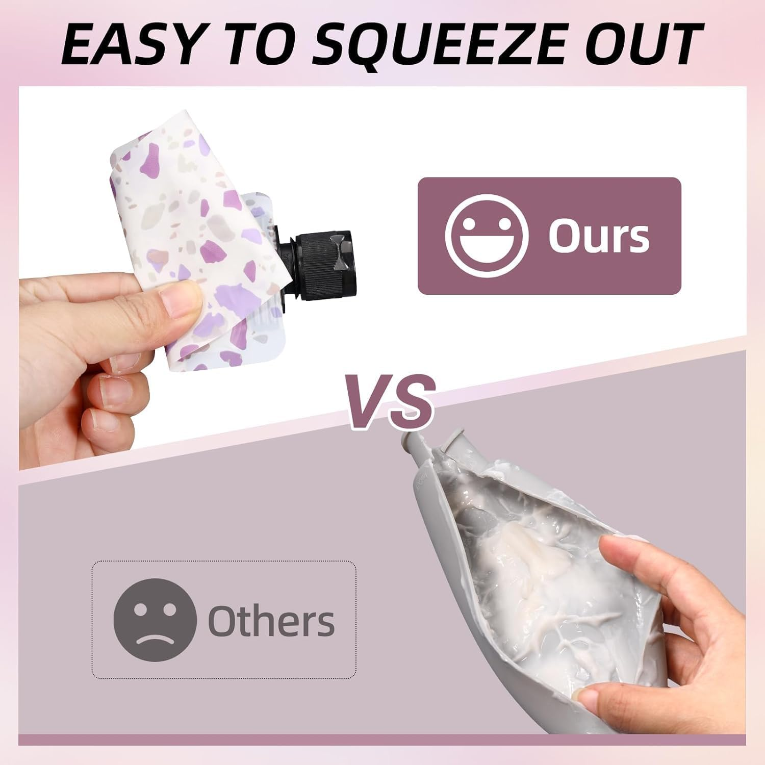 3Oz (6-Pack) Leak-Proof Travel Essentials Pouches &ndash; TSA Approved Refillable Liquid Containers for Toiletries, Cosmetics & Drinks | Squeezable, Reusable & Bpa-Free image number 4