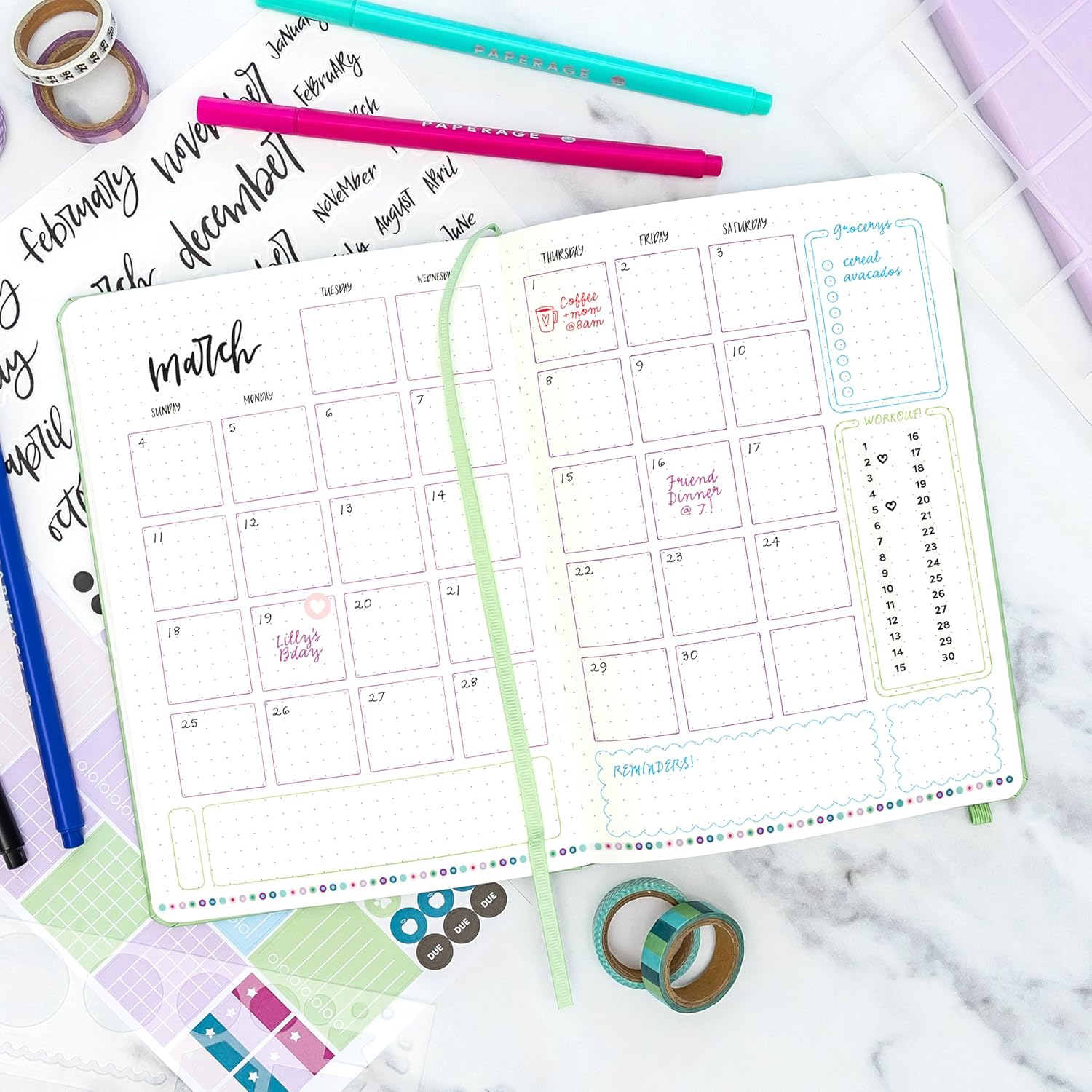 PAPERAGE Dotted Journal Notebook, (Blush), 160 Pages, Medium 5.7 Inches X 8 Inches - 100 Gsm Thick Paper, Hardcover image number 6