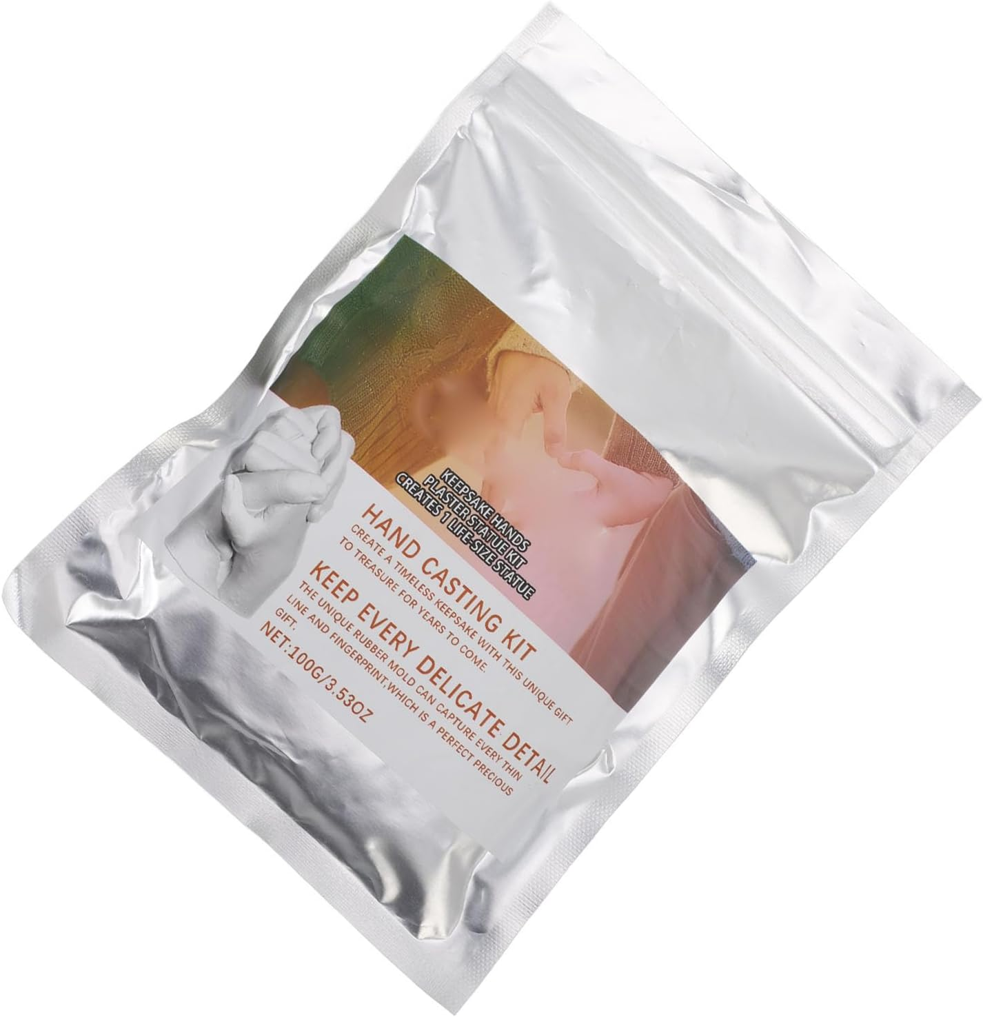 All Ages Molding Powder Craft Kit Hand Casting Supplies with Dual Formulas, User Friendly DIY Kit for Couples, Art Therapy image number 2