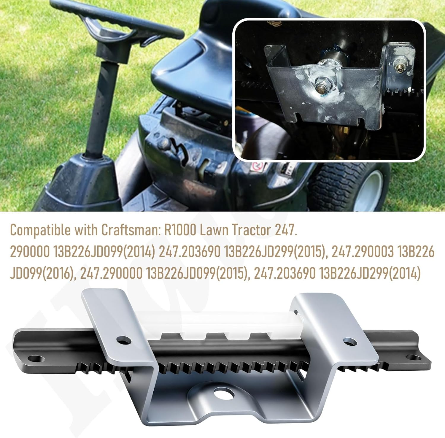 753-11064B 783-07239A 75311064B CR12 Steering Service Kit for MTD, CUB Cadet CC30H CC30E CC30 Hydro Mini Riders, for Craftsman R1000 Lawn Tractor Lawn Mower, Replace 783-09629 783-07239 783-06988 image number 6