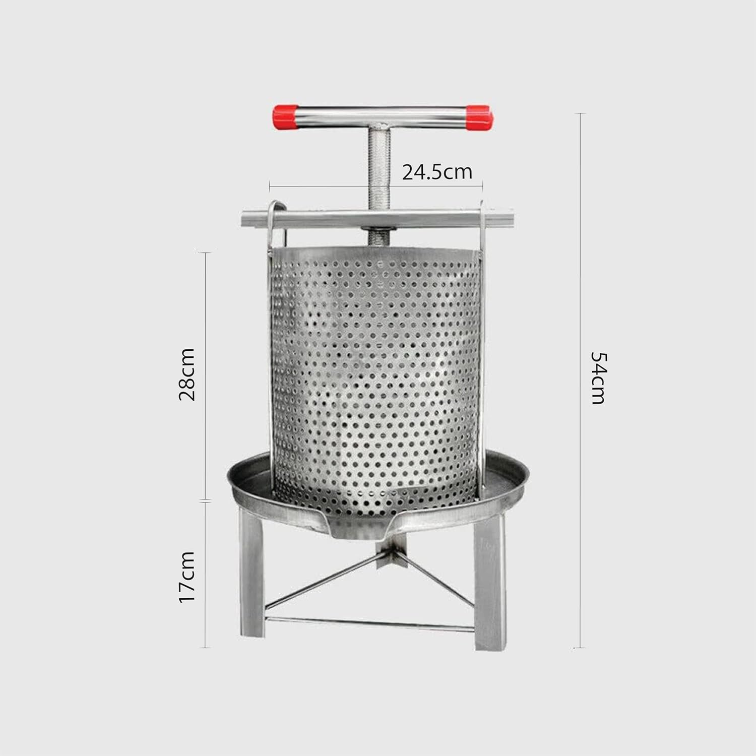 Manual Beeswax Honey Presser, Stainless Steel Honey Wax Press Machine, Manual Extractor for Honey, Multipurpose Beekeeping Honey & Juice Making image number 4