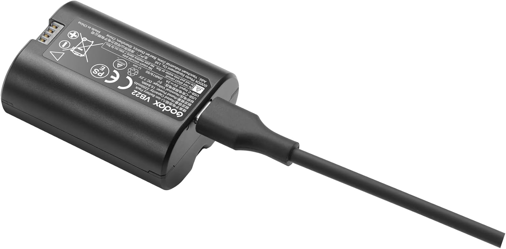 GODOX V480 Battery, VB22 Battery for V480C V480S V480N V480O V480F V480O Camera Flash, USB C Charging, 7.2V 2200Mah image number 2