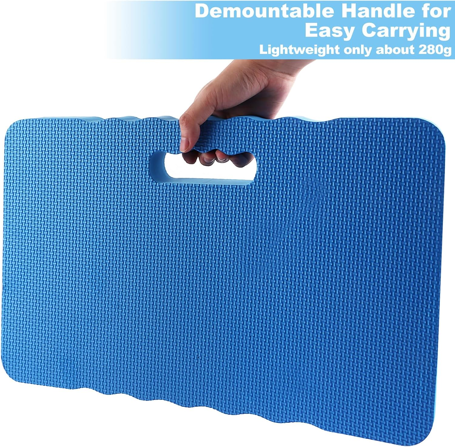 APACALI Pack of 3 Knee Cushions Garden Blue, 43 X 28 X 4 Cm Thick Garden Knee Cushion, Water-Repellent Knee Pad Garden, Knee Cushion, Multi-Purpose Cushion for Work, Yoga, Gardening, Baby Bath image number 5