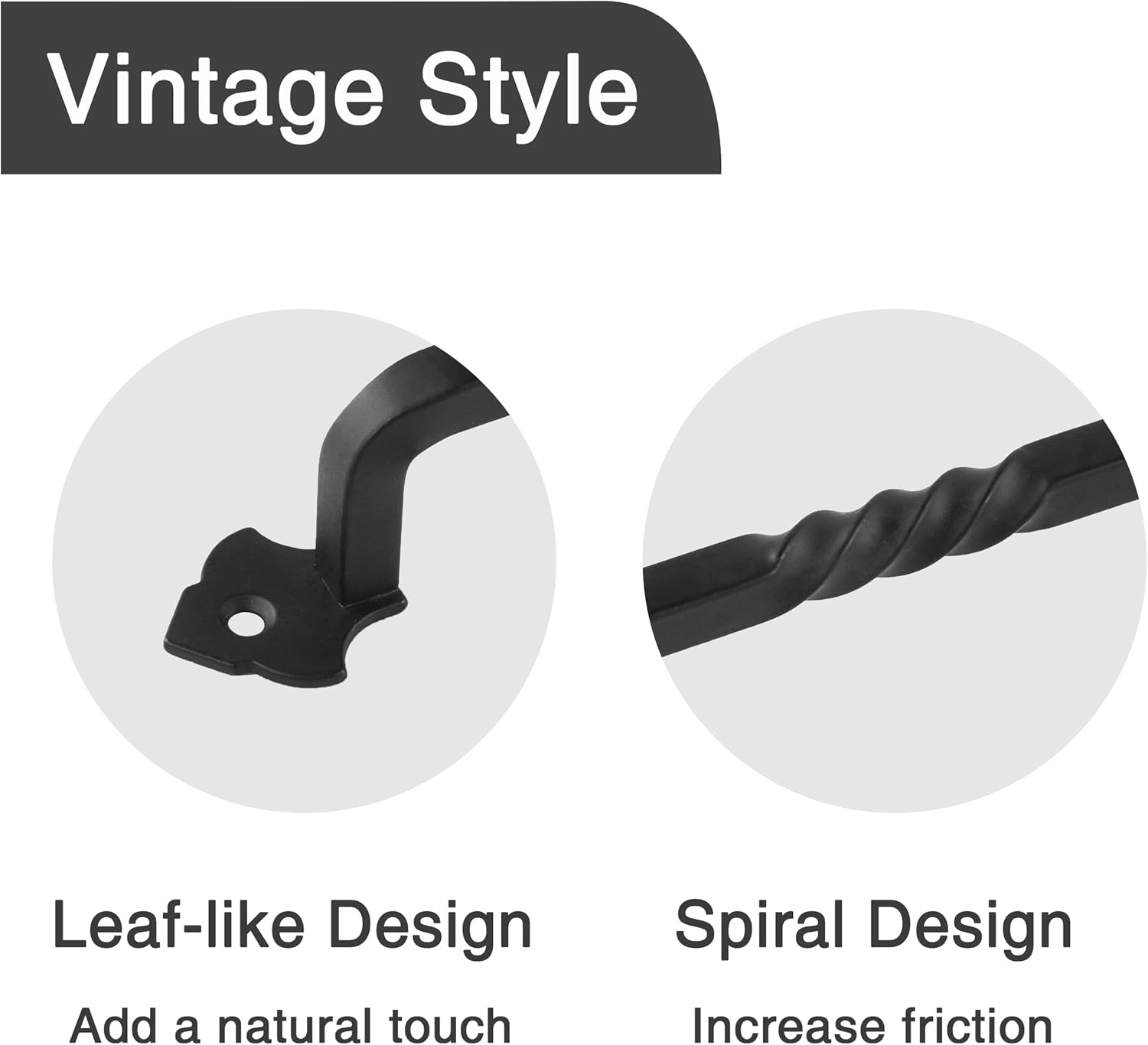 OVOV 4 Pack Barn Door Pull Handle Hardware for Wooden Garden Gate Shed Cabinet Door (4Pcs 5Inch) image number 1