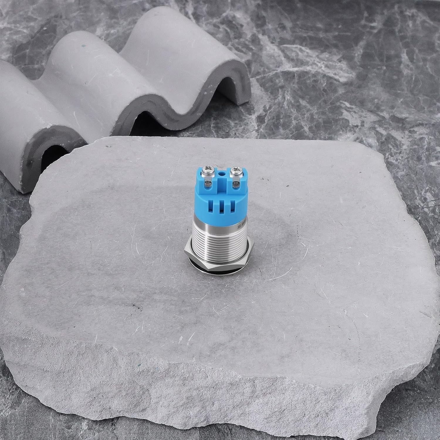 Ecsing 2X 12V 19Mm Waterproof Flash Buzzer LED Flash Alarm Intermittent Indicator Light for Electrical Control Panel image number 2