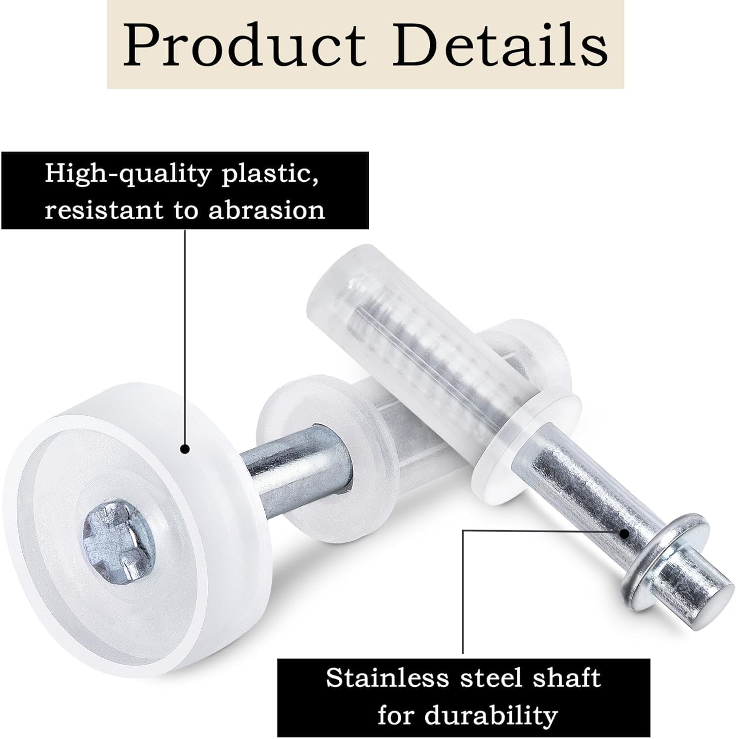 8 Pcs Bi-Fold Door Hardware Kit, Spring Loaded Top Roller Guide Wheel & Pivot, Bifold Closet Door Repair Kit for Folding Pocket Accordion Barn Doors image number 4