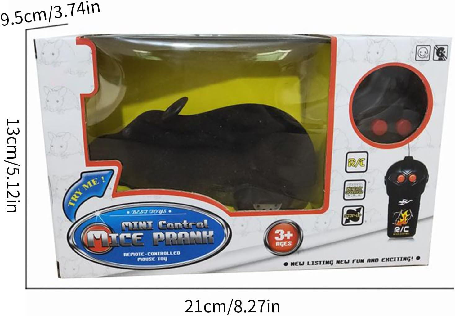 SVCEQZE Remote Control Mice Cat Toy,Flocking Remote Control Mice - Prank Stuff Interactive Pet Supply for Home Training Exercise Bedroom Indoor Dogs Travel Family Daily Living Room image number 3