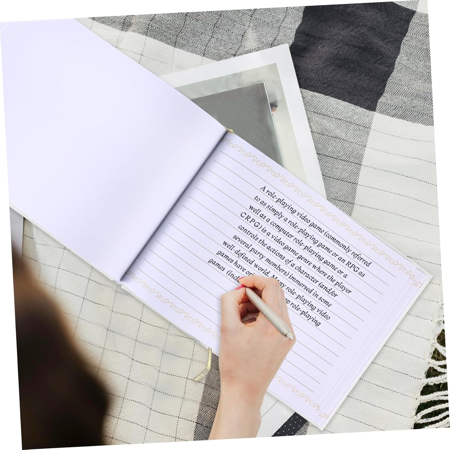 Happyyami Elegant Guest Book Album Memorable Wedding Funeral Keepsake Unique Design for Celebrations Sturdy Construction Simple to Use Captures Cherished Memories image number 4