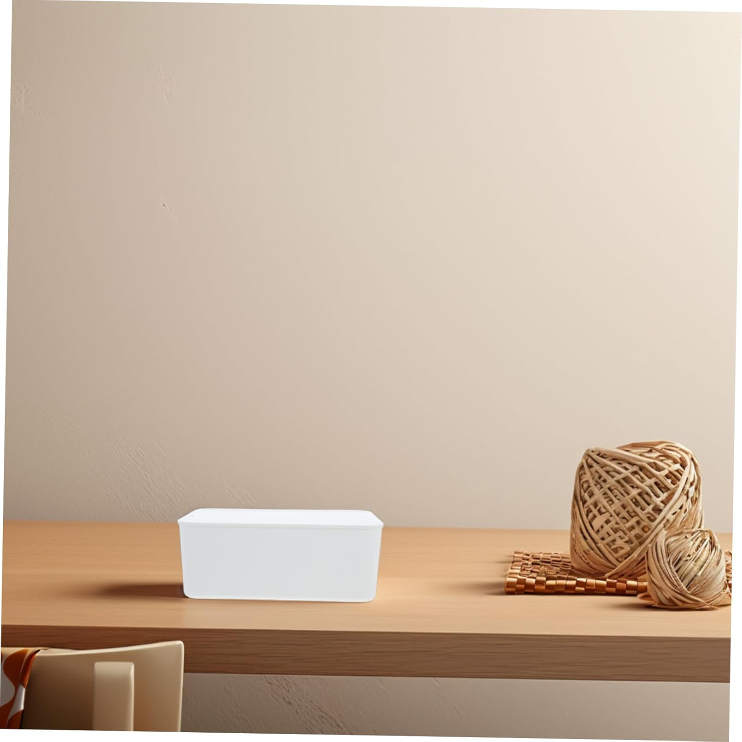 Storage Box Compact Wipes Dispenser for Bathroom Kitchen Office Easy to Pull Lid Storage