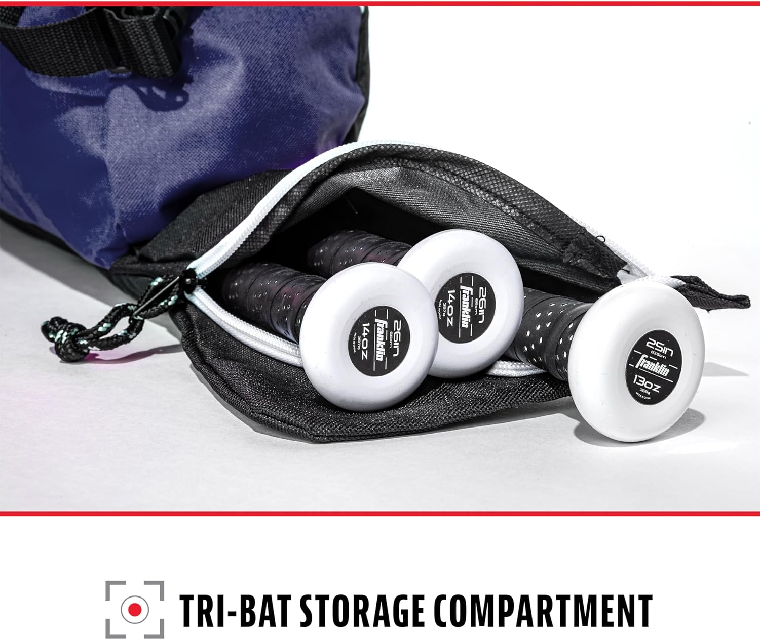 Franklin Sports Junior Equipment Bag - Red image number 2